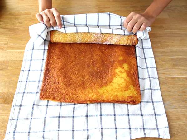 Kue gulung jeruk Portugis - Torta de laranja - Persiapan langkah 6