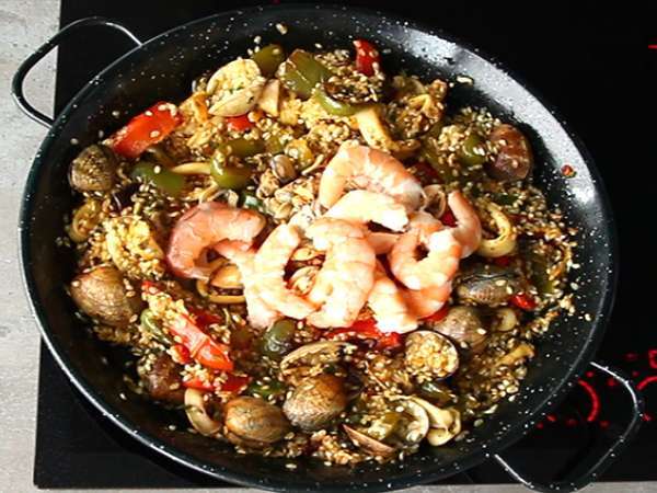 Paella hidangan laut - Persiapan langkah 9