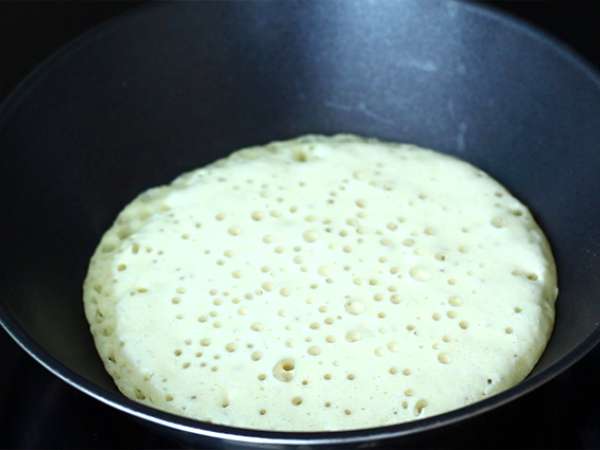 Baghrir, pancake Maroko dengan seribu lubang - Persiapan langkah 3