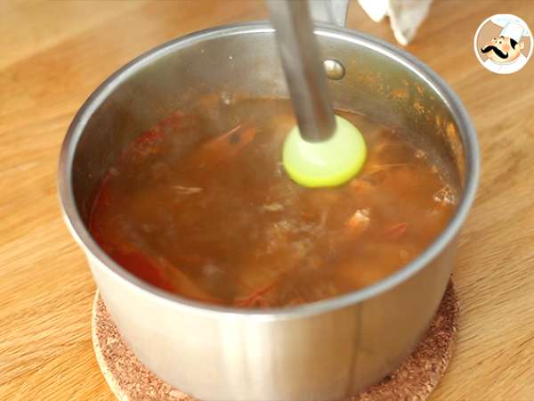 Fumet atau kaldu udang - Persiapan langkah 4