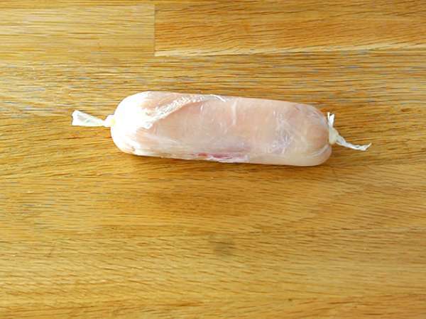 Ballotine ayam dengan mozzarella - Persiapan langkah 4