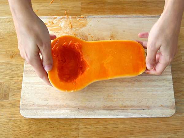 Krim sup labu butternut - Persiapan langkah 1