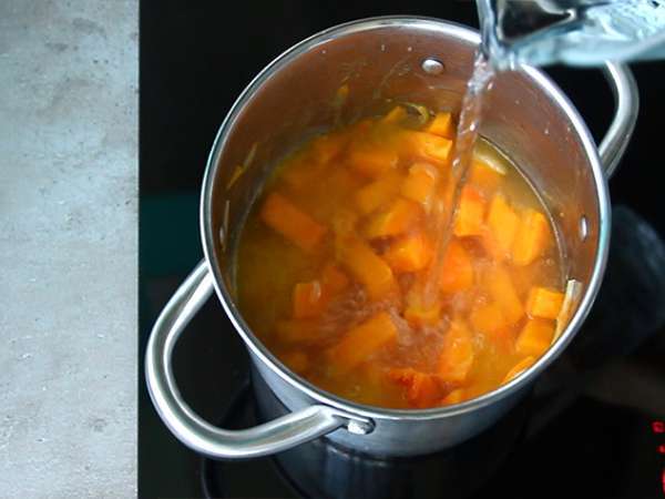 Krim sup labu butternut - Persiapan langkah 3