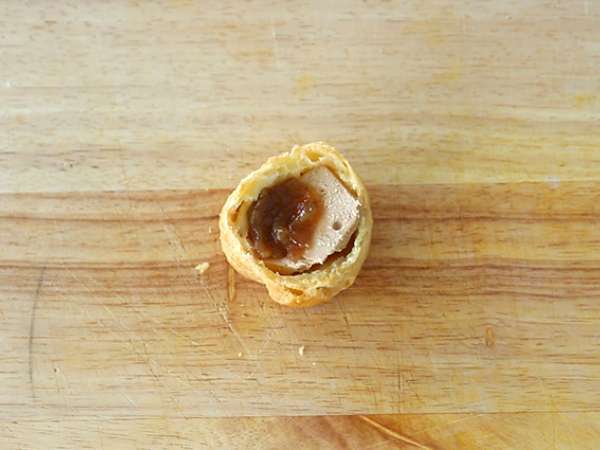 Kue choux dengan foie gras dan bawang bombay - Persiapan langkah 6