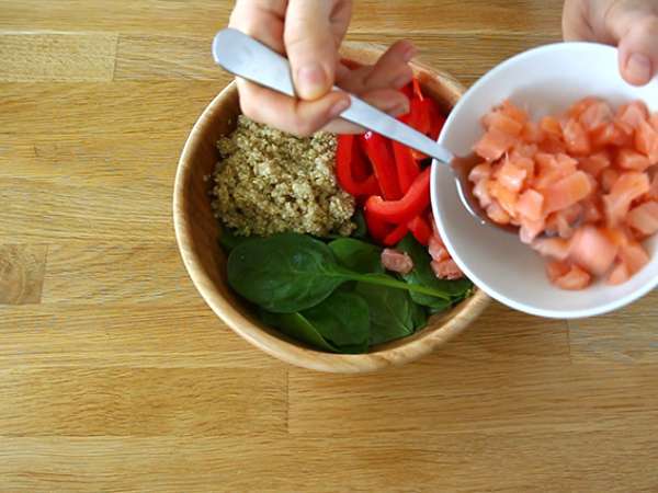 Mangkuk Salmon Buddha - Persiapan langkah 2