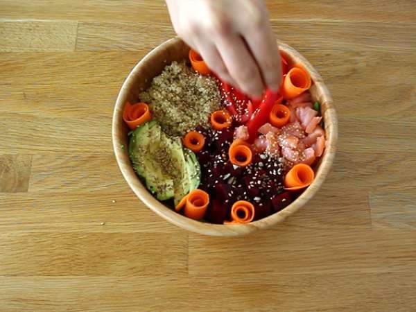 Mangkuk Salmon Buddha - Persiapan langkah 5