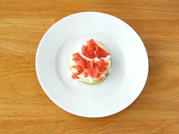 Salmon mille feuille dengan apel hijau - Persiapan langkah 4