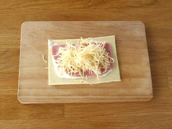 Daging ham dan keju Friands - Persiapan langkah 2