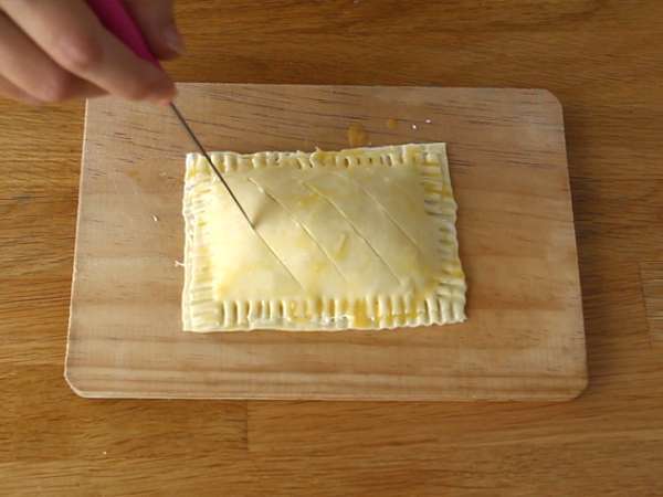 Daging ham dan keju Friands - Persiapan langkah 4