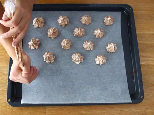 Meringue dengan Nutella - Persiapan langkah 3