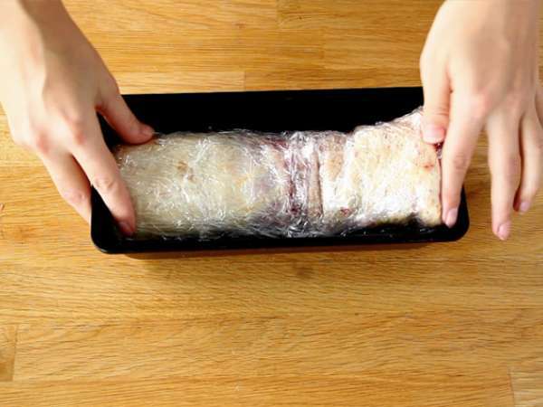 Log crêpe raspberry cokelat putih - Persiapan langkah 6