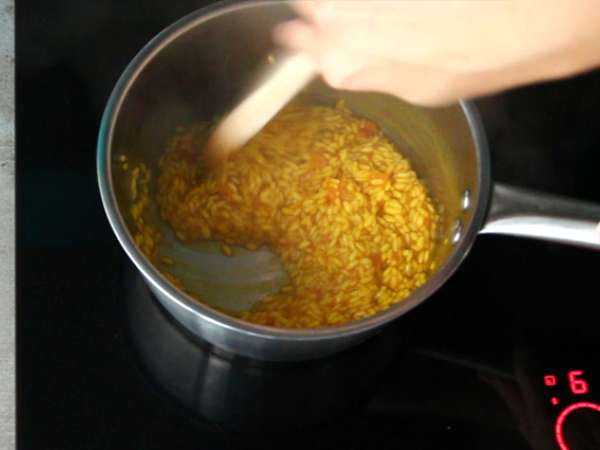 Risotto kerang dengan kunyit - Persiapan langkah 3