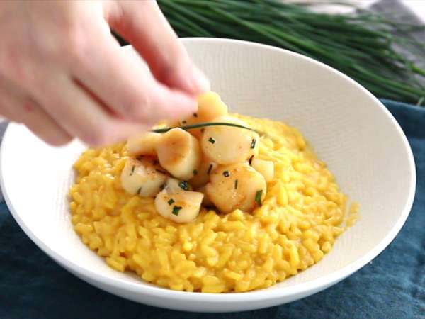 Risotto kerang dengan kunyit - Persiapan langkah 6