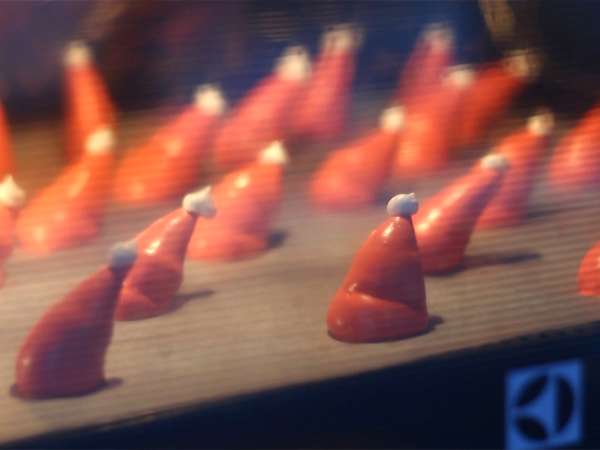 Meringue topi Santa - Persiapan langkah 4