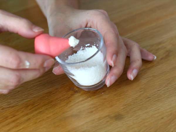 Meringue topi Santa - Persiapan langkah 5