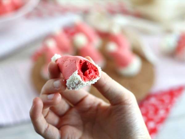 Meringue topi Santa - Persiapan langkah 6