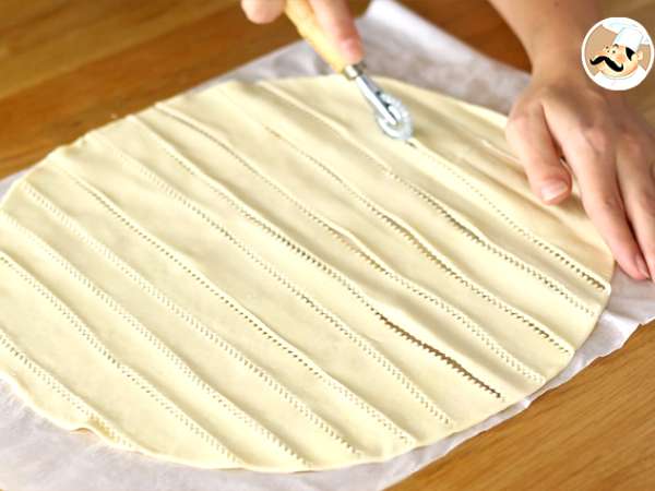 Puff pastry tart dengan ceri - Persiapan langkah 3