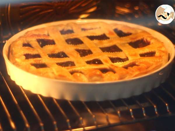 Puff pastry tart dengan ceri - Persiapan langkah 6