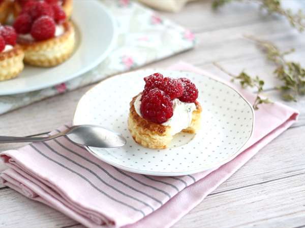 Raspberry dan mascarpone vol au vents - Persiapan langkah 6