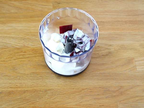 Verrines dengan bit dan mousse roket - Persiapan langkah 3