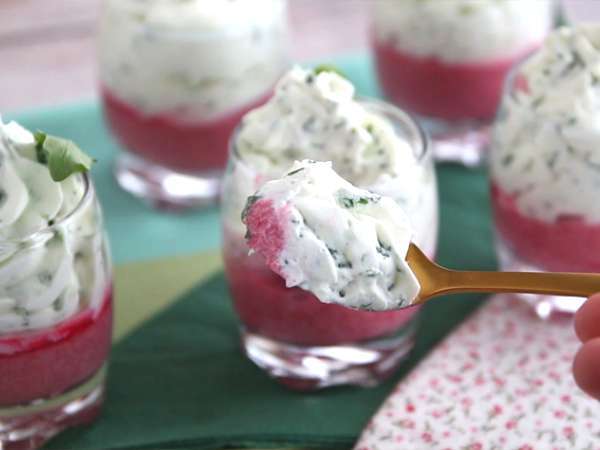 Verrines dengan bit dan mousse roket - Persiapan langkah 7