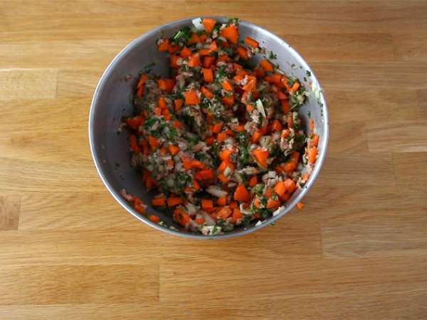 Capon tradisional dengan kastanye - Persiapan langkah 1