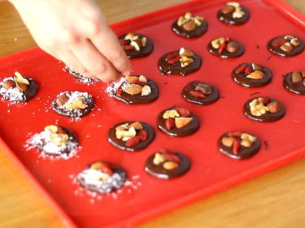 Pengemis, cokelat buah kering - Persiapan langkah 3