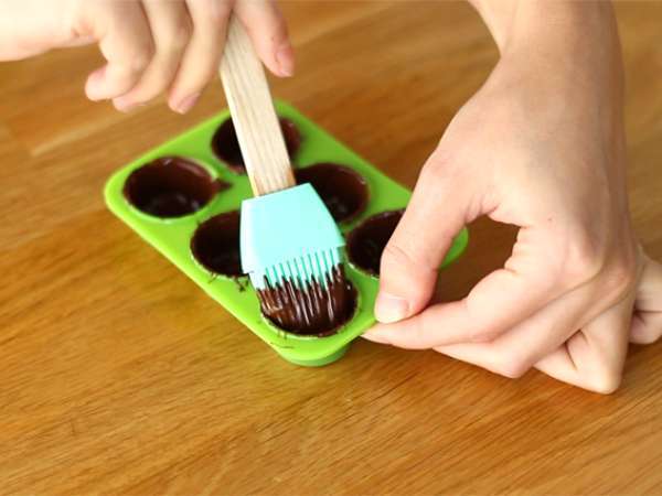 Cokelat isi kelapa ala Bounty - Persiapan langkah 1