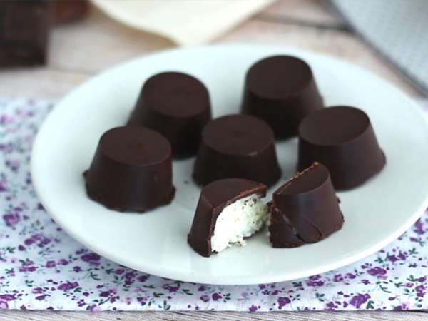 Cokelat isi kelapa ala Bounty - Persiapan langkah 5