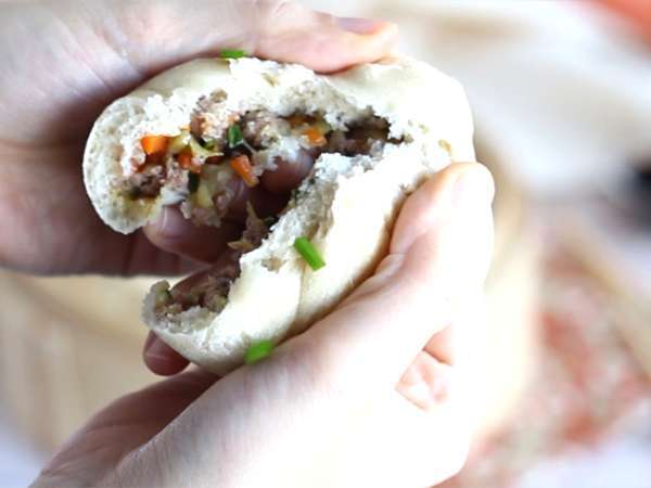 Banh Bao, roti kukus kecil - Persiapan langkah 12