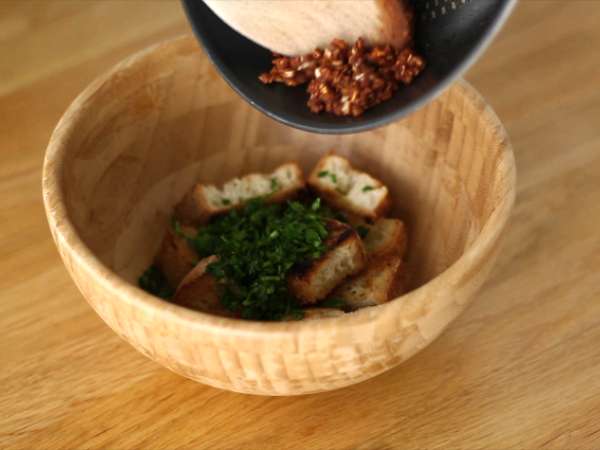 Sup buncis dengan bayam - Persiapan langkah 2