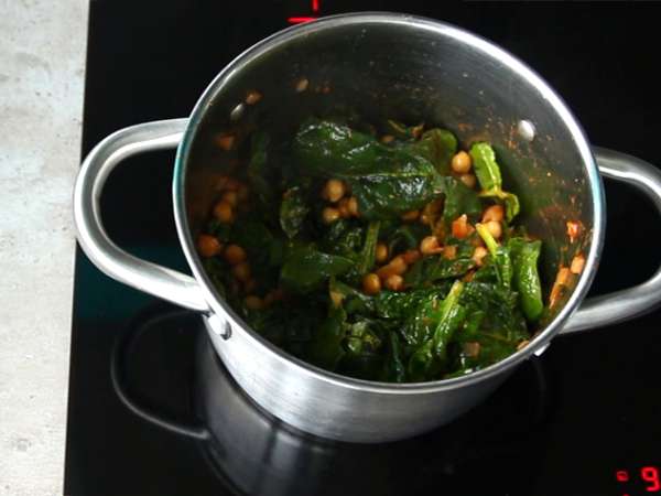 Sup buncis dengan bayam - Persiapan langkah 5