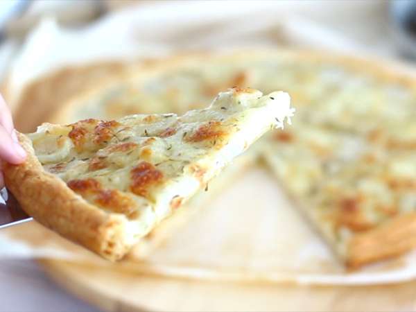 Kue puff pastry tart dengan artichoke Yerusalem - Persiapan langkah 5