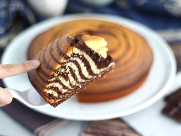 Kue zebra, marmer eksotis (marmer Italia) - Persiapan langkah 8