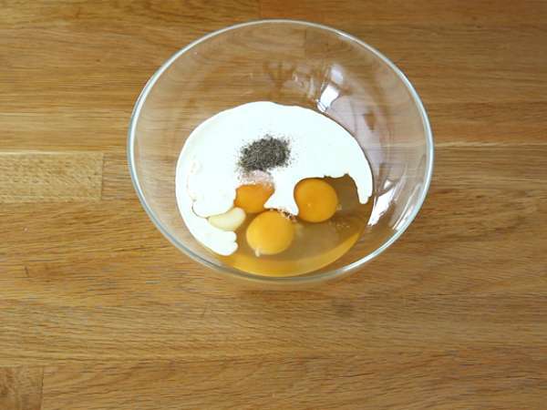 Quiche telur dan ham - Persiapan langkah 2