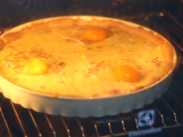 Quiche telur dan ham - Persiapan langkah 6