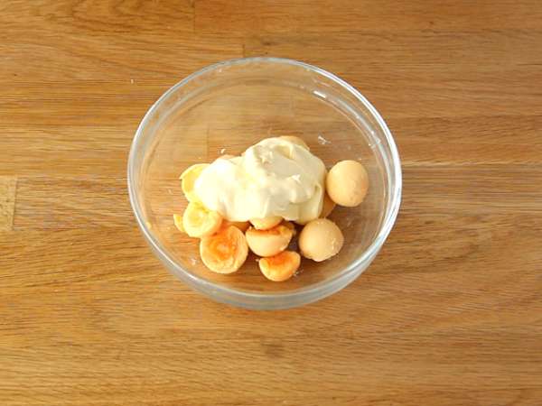 Telur dengan alpukat - Persiapan langkah 2