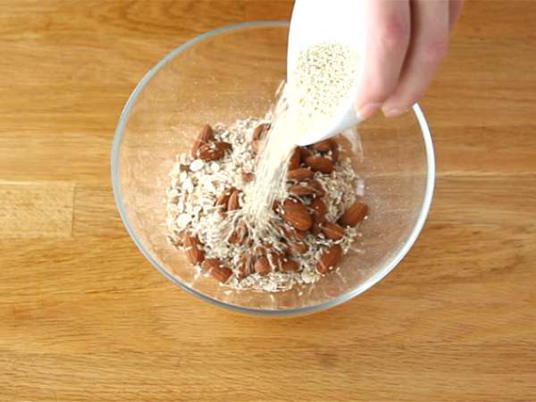 Muesli, granola buatan sendiri - Persiapan langkah 1