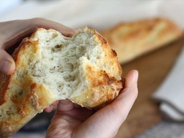 Stik roti ekspres tanpa adonan - Persiapan langkah 7