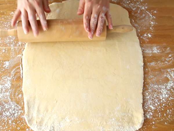 Brioche Cina, diisi dengan puding dan keping cokelat - Persiapan langkah 6