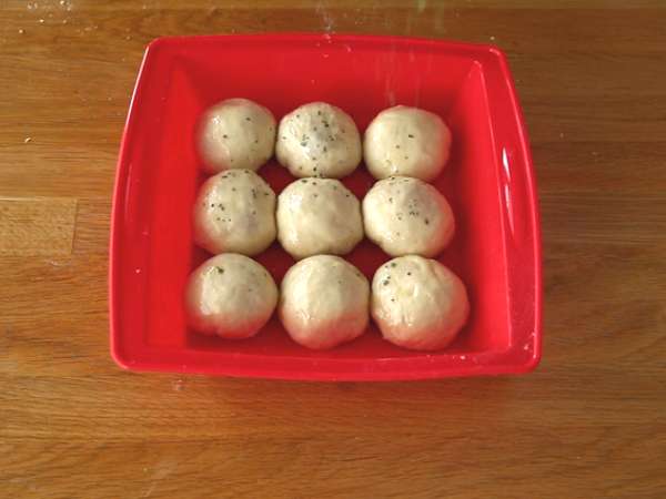 Roti pizza dengan isian ham dan keju - Persiapan langkah 6