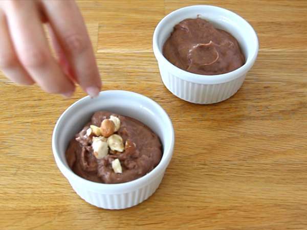 Krim hazelnut (makanan penutup vegan dan bebas gluten) - Persiapan langkah 4