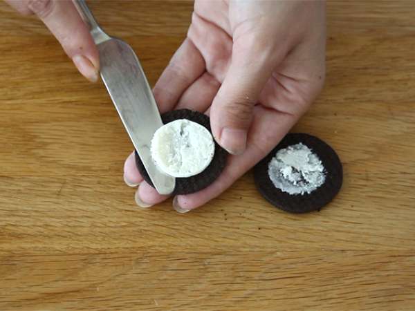 Truffle biskuit Oreo - Persiapan langkah 1