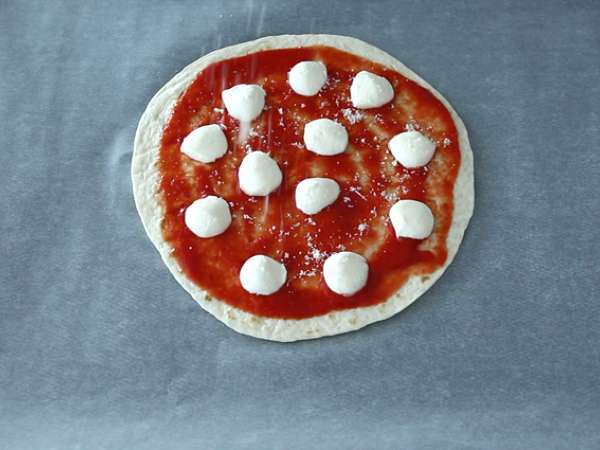 Pizza tortilla ekspres - Persiapan langkah 2