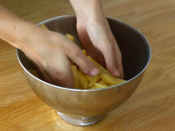Kentang goreng oven yang renyah - Persiapan langkah 2