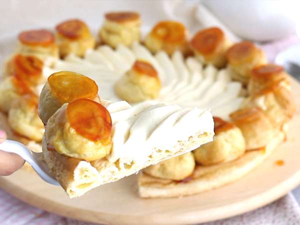 Resep Saint Honoré dijelaskan langkah demi langkah di video - Persiapan langkah 20