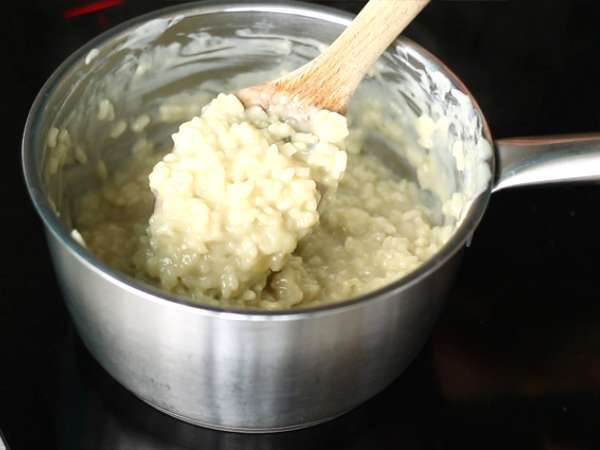 Risotto dengan Roquefort - Persiapan langkah 5