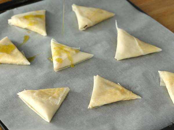 Samosa dengan keju kambing dan madu - Persiapan langkah 5