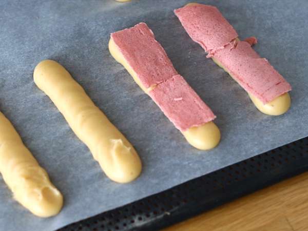 Kue sus dengan krim pistachio dan raspberry - Persiapan langkah 11