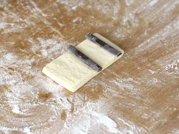 Roti cokelat atau chocolatines - Persiapan langkah 15